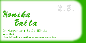 monika balla business card